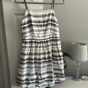 White/Gray Stripe Dress